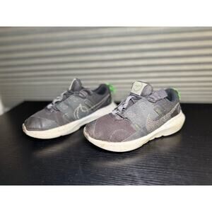 Nike Crater Impact Kids Sneakers Gray Green Size 12C Crater Foam Lightweight